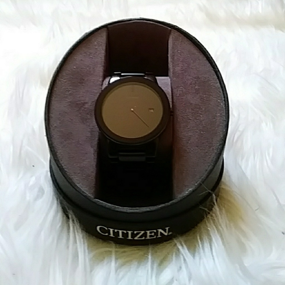 Women's black eco drive watch